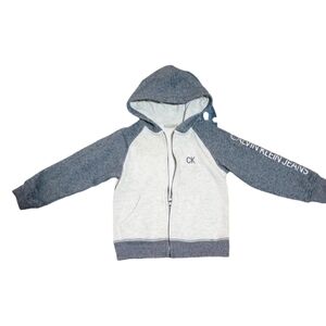 Calvin Klein Kids Blue and White Hoodie